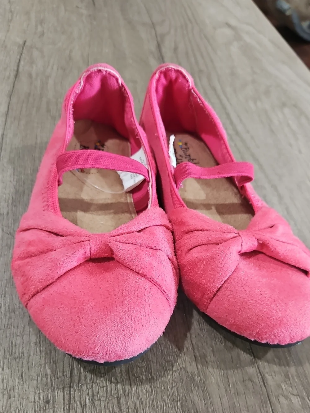 Bumble & Birdie NEW Girls Pink Bow Ballet Flats - Kids Shoes size 12